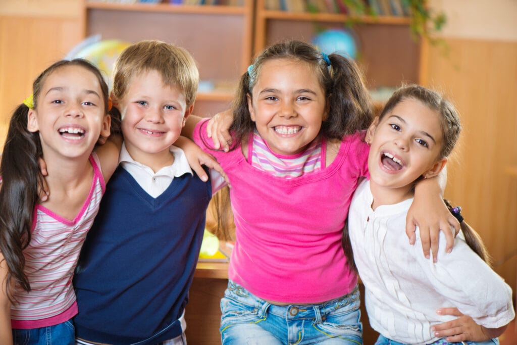 group of children at school