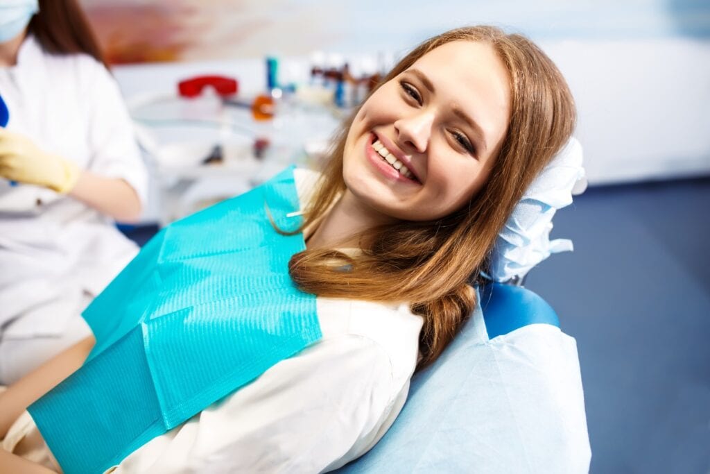 Girl at doctors office