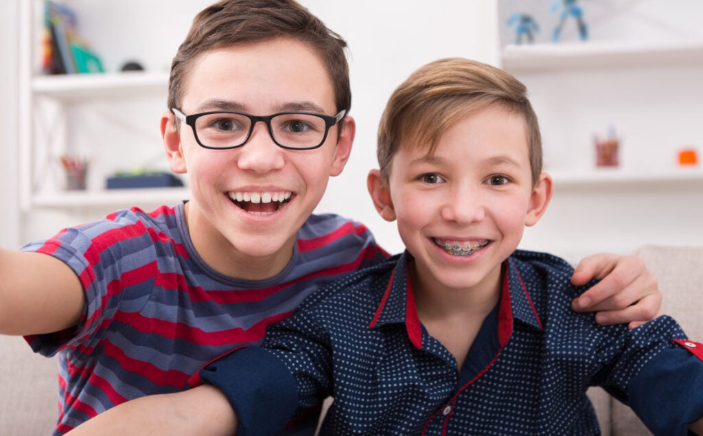 Brothers smiling for a photo